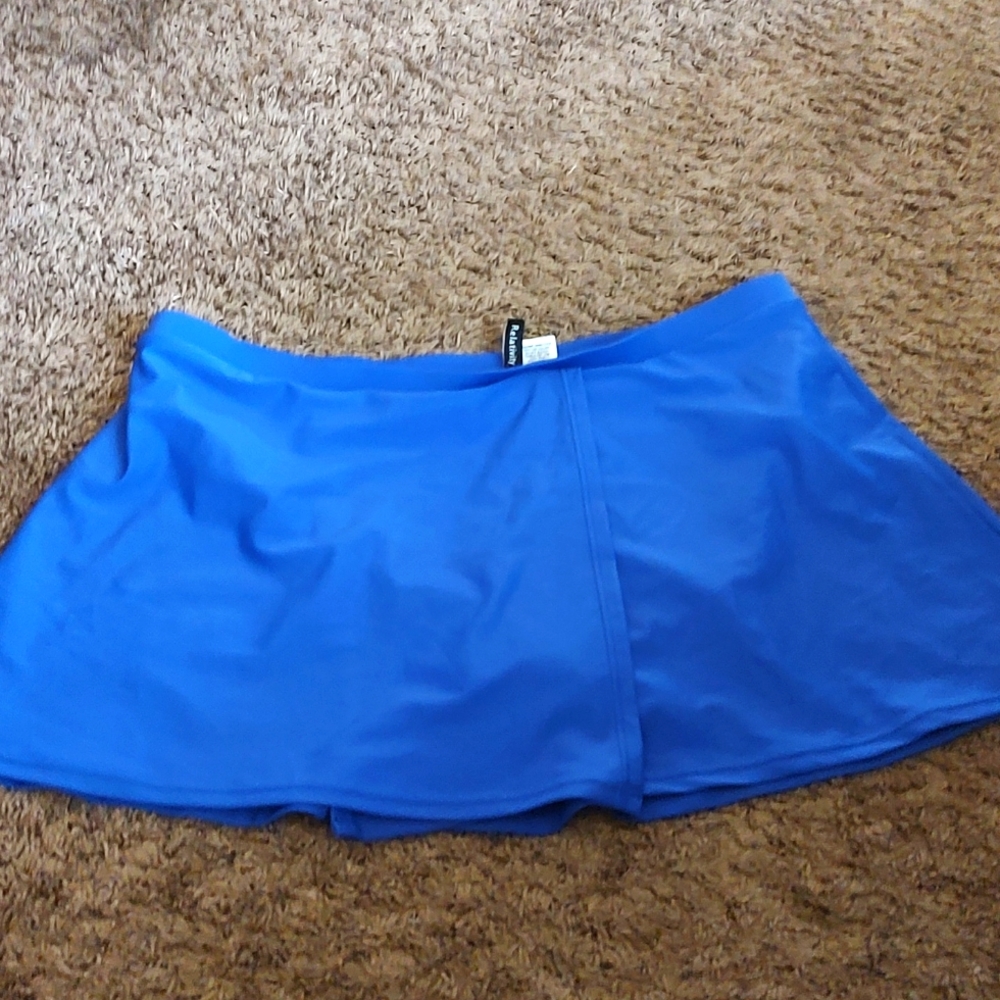 Blue Relativity Swimsuit Skirt bottom 14 NWT
